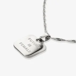 Future is female Necklace Silber