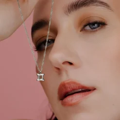 Gemini Bubble Necklace Silber