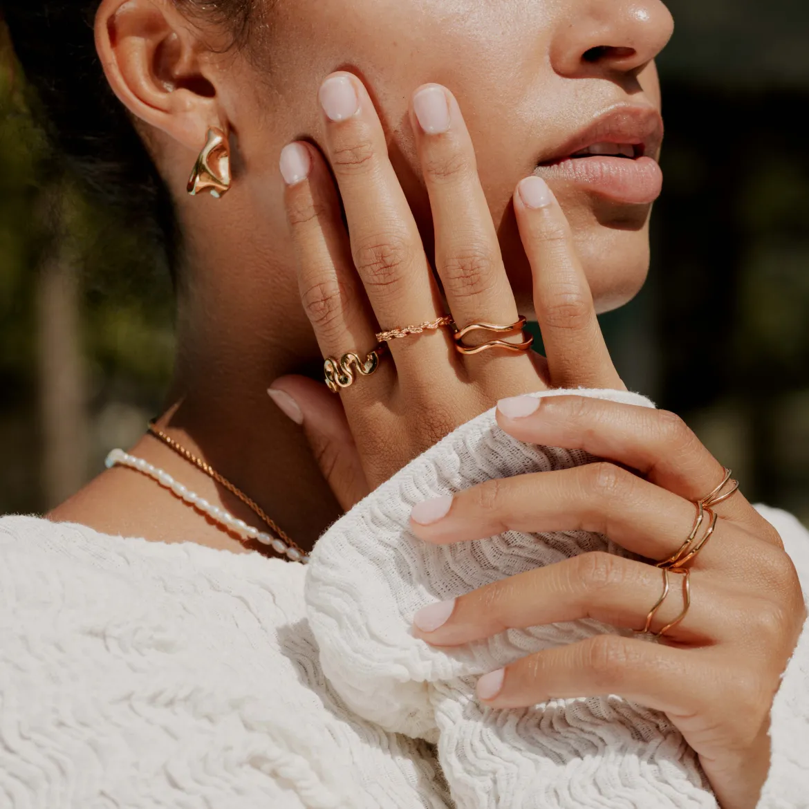 Gentle Curve Ring Roségold