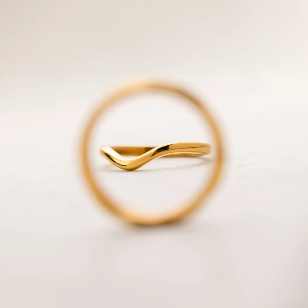 Gentle Curve Ring Roségold