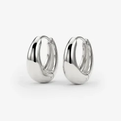 Gilded Curve Hoops Silber