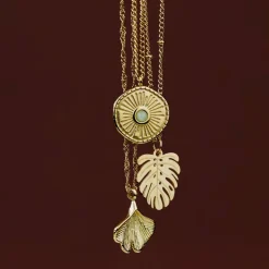 Ginkgo Leaf Necklace Silber