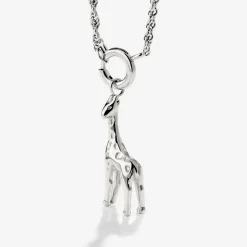 Giraffe Rope Chain Necklace Set Silber
