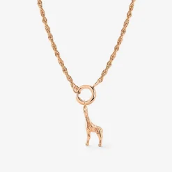 Giraffe Rope Chain Necklace Set Roségold