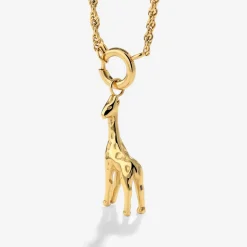 Giraffe Rope Chain Necklace Set Gold