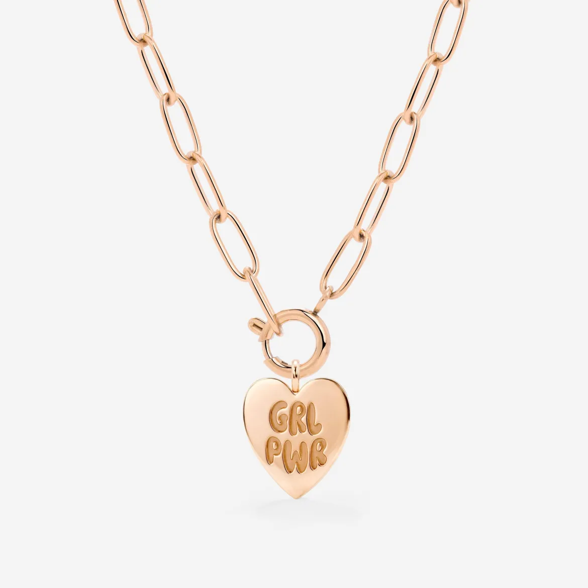 Girl Power Oval Links Necklace Set Roségold