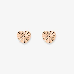 Glass Heart Studs Roségold