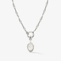 Glazed Singapore Chain Necklace Set Silber