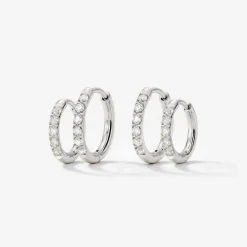 Glimmer Hoop Bundle Silber