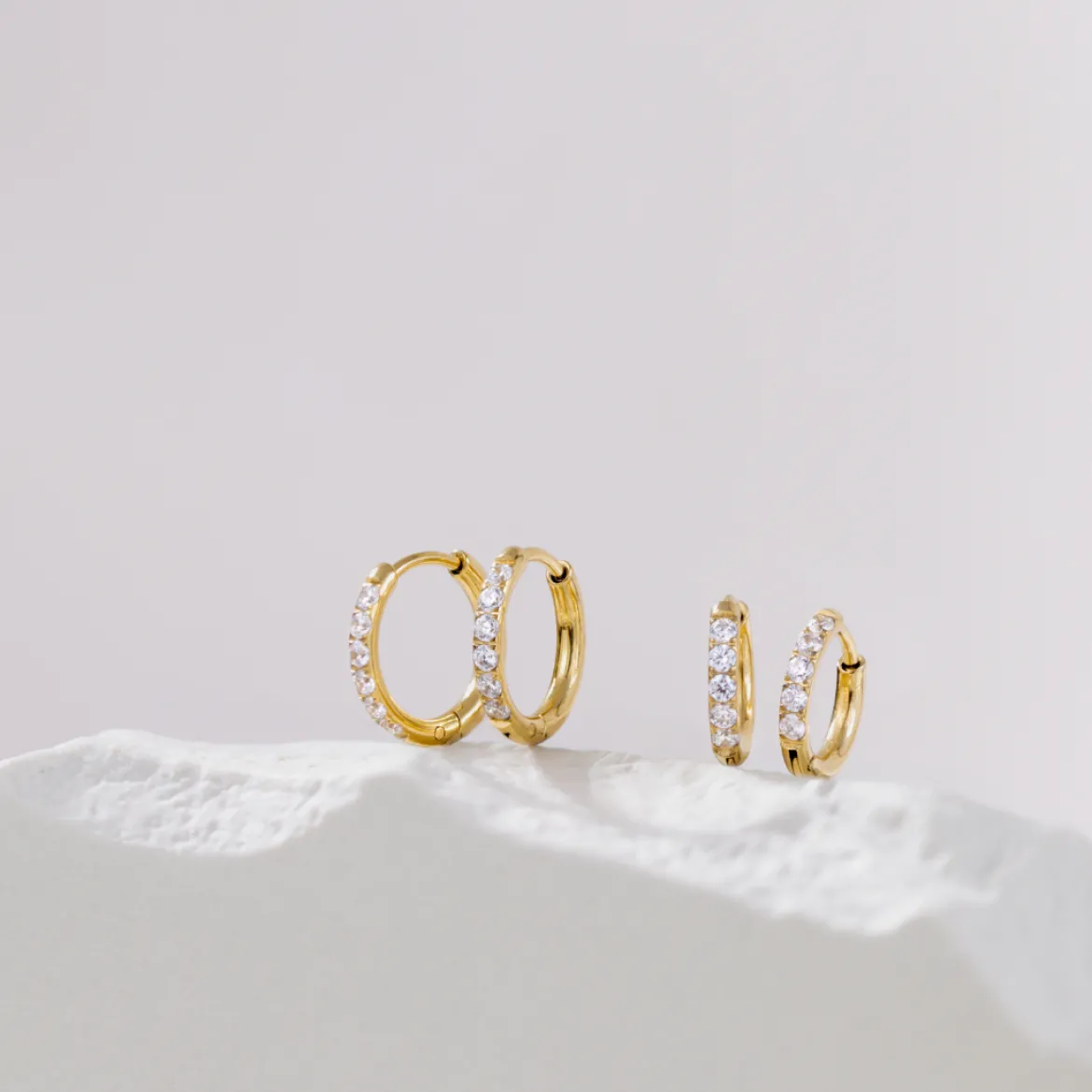 Glimmer Hoop Bundle Silber