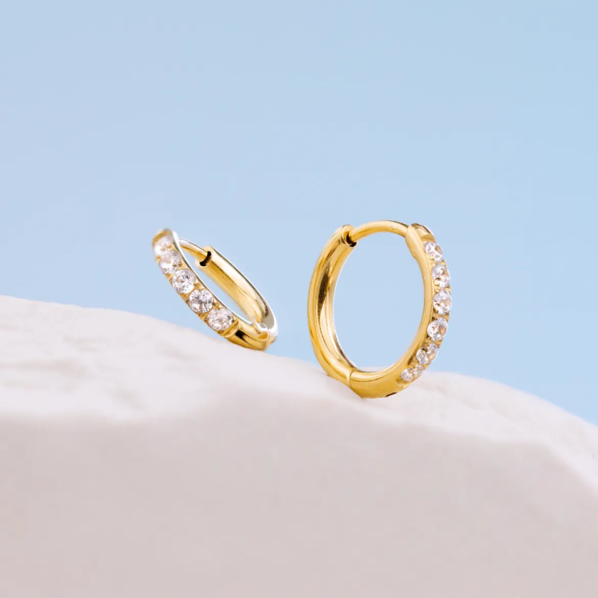 Glimmer Hoops Small Silber