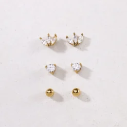 Glimmer Studs Silber