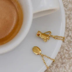 Golden Bean Necklace Roségold