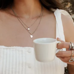 Golden Bean Necklace Silber