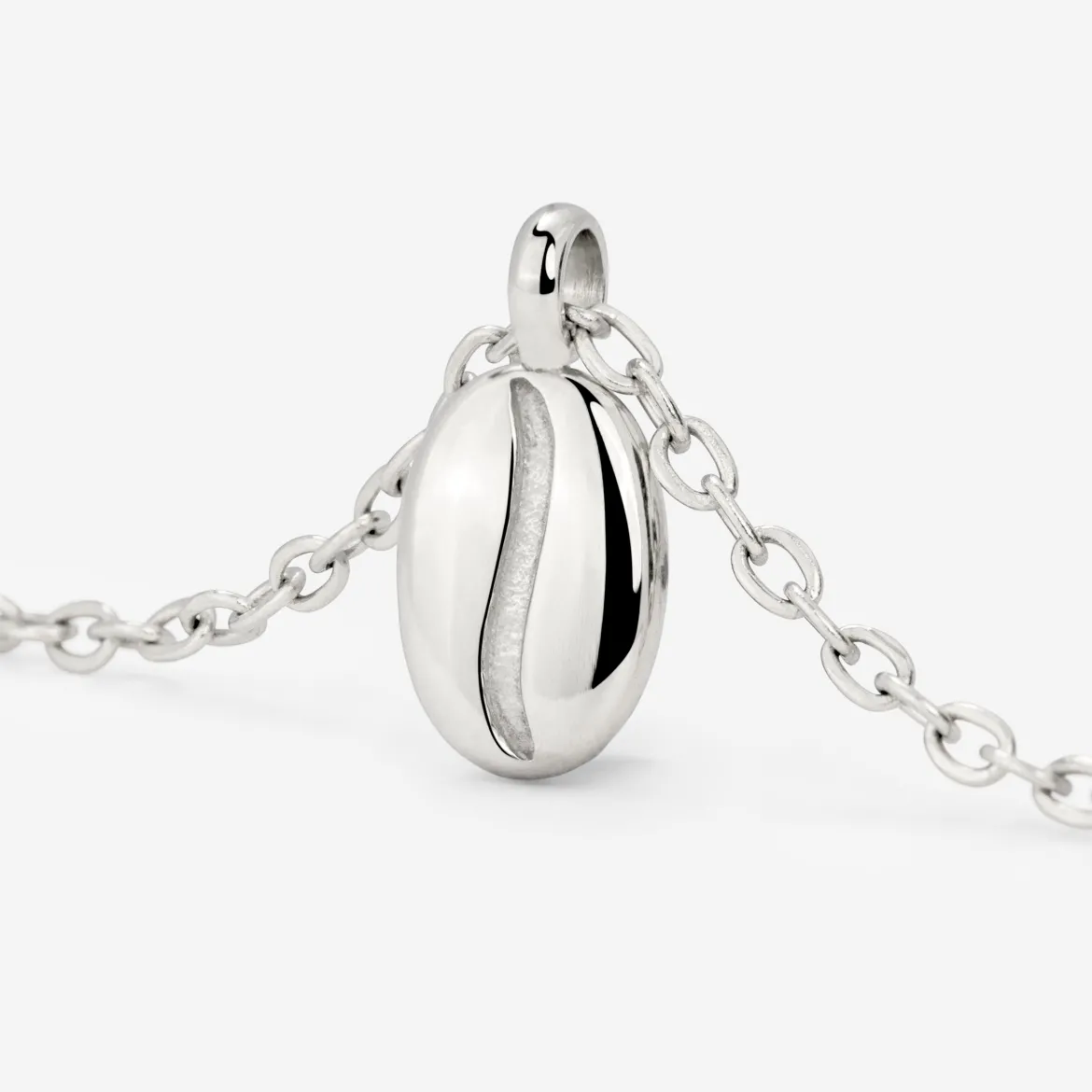 Golden Bean Necklace Silber