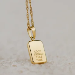 Good things take time Necklace Gold