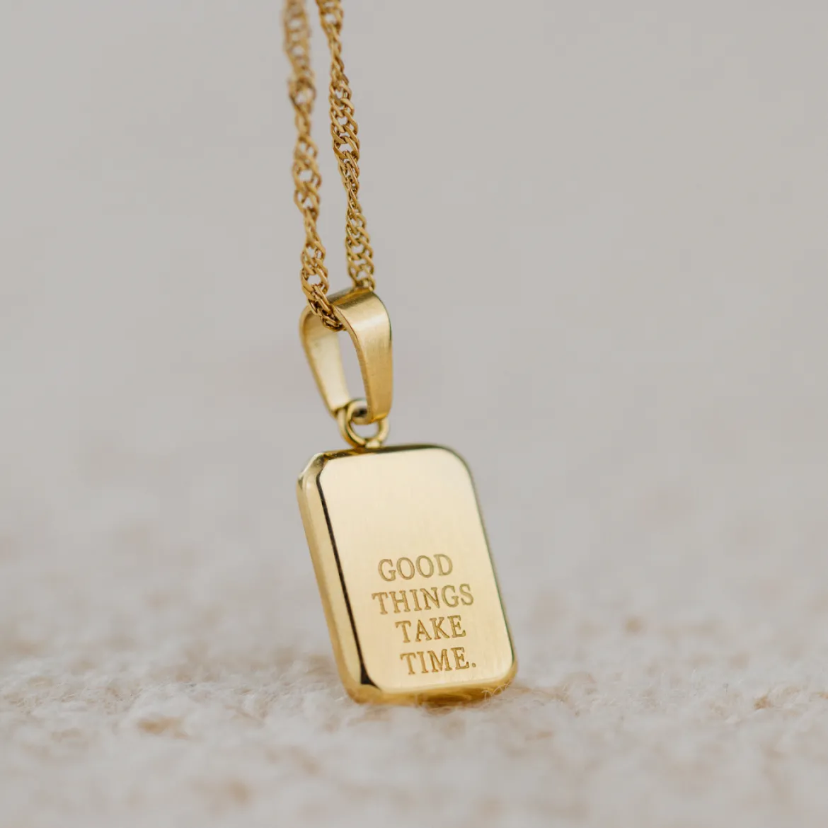 Good things take time Necklace Gold