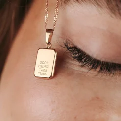 Good things take time Necklace Roségold