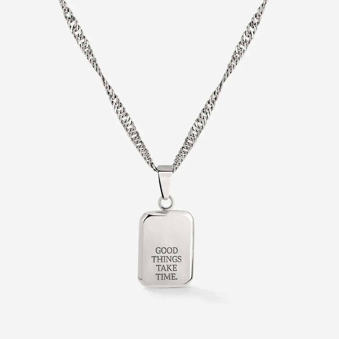 Good things take time Necklace Silber