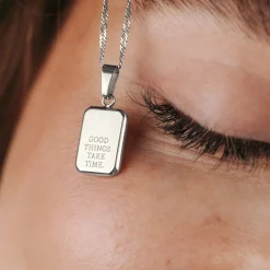 Good things take time Necklace Silber