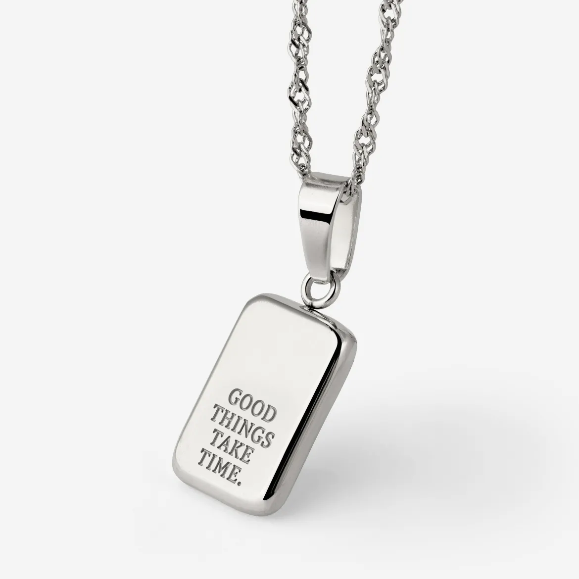Good things take time Necklace Silber