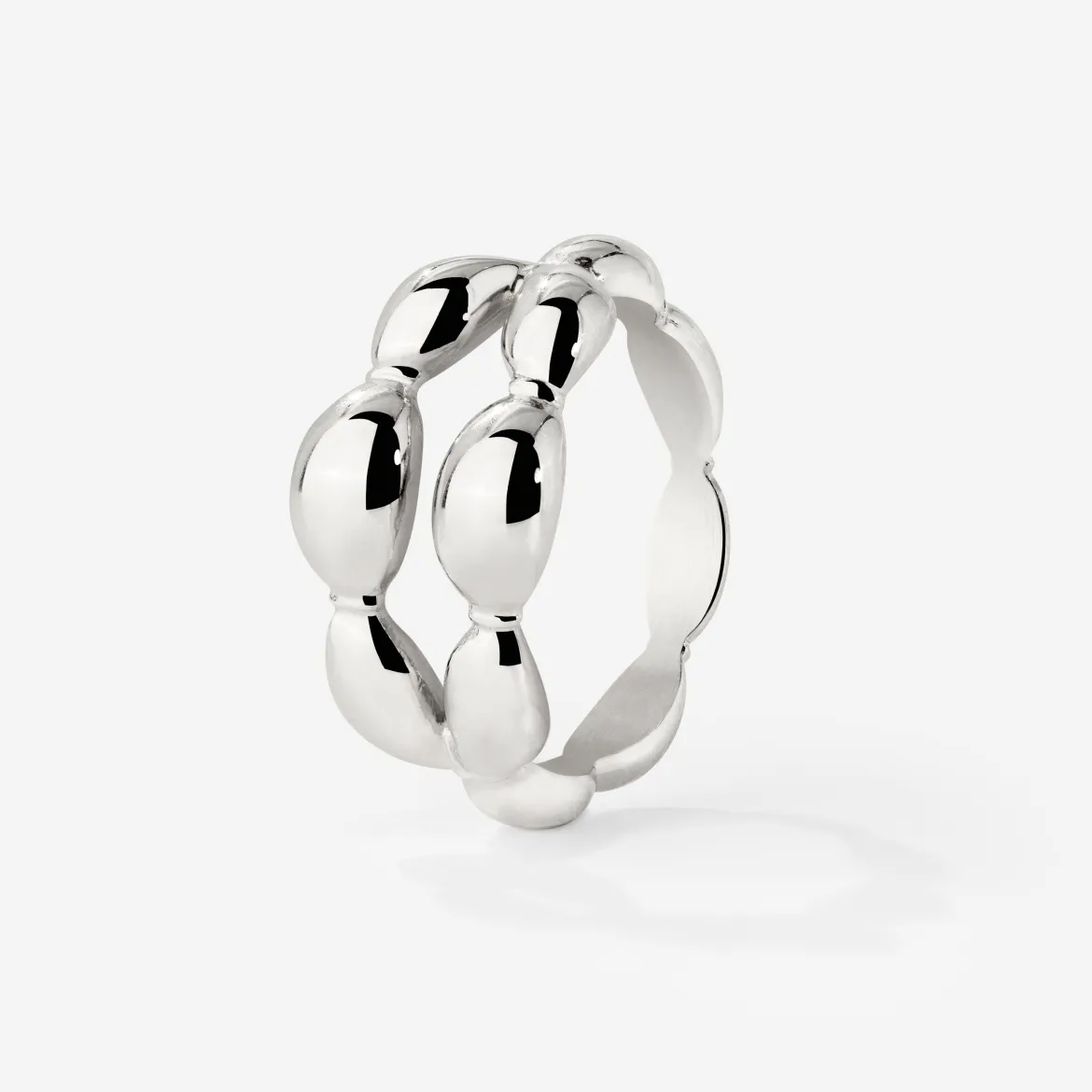 Graceful Curves Ring Silber