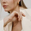 Graceful Curves Studs Gold