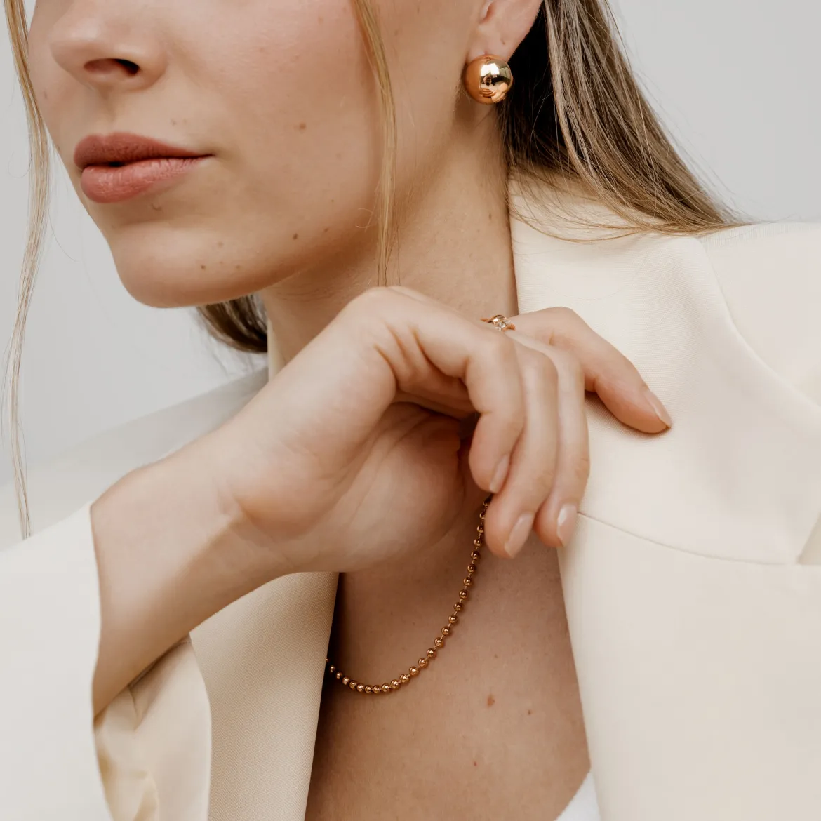 Graceful Curves Studs Roségold