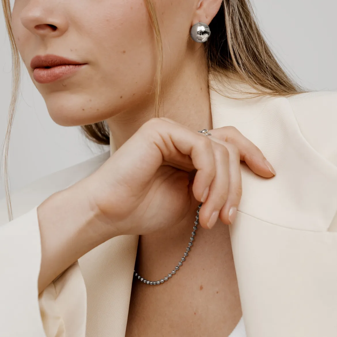 Graceful Curves Studs Silber