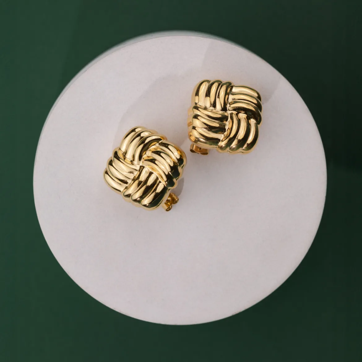 Granny Button Studs Large Roségold