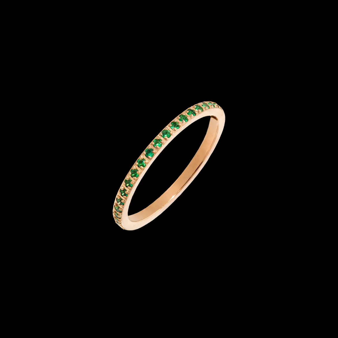 Green Sparkle Ring Roségold