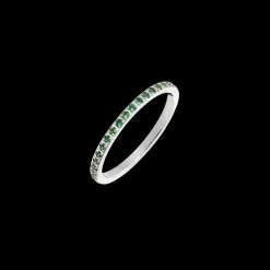 Green Sparkle Ring Silber