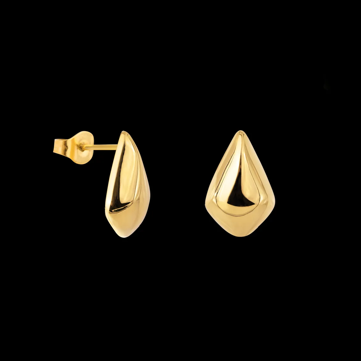 Happy Tears Studs Gold