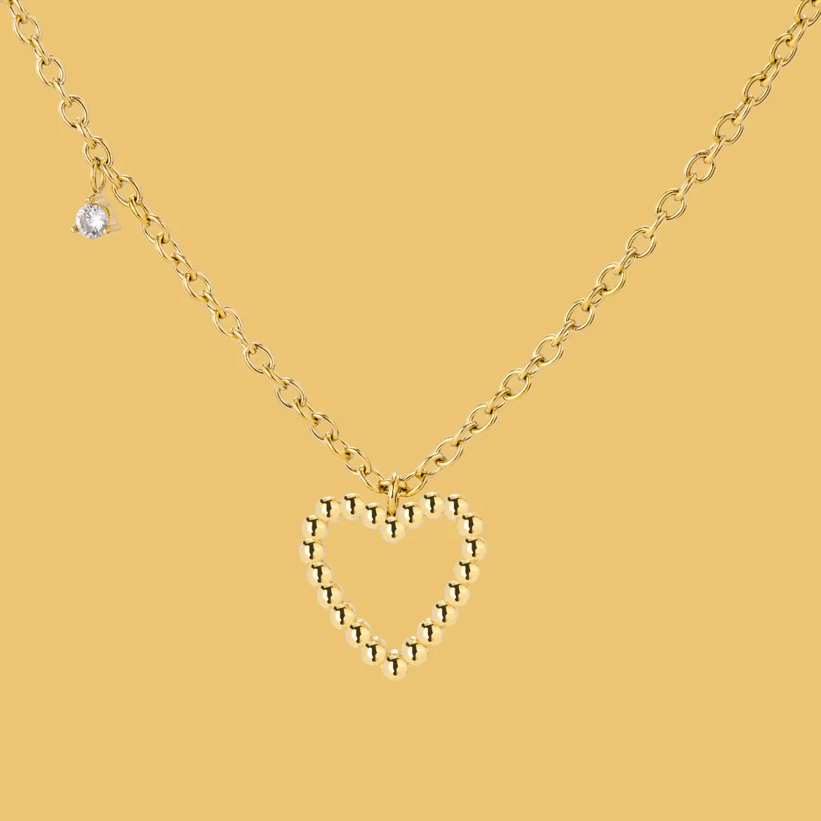 Heart of Gold Necklace Gold