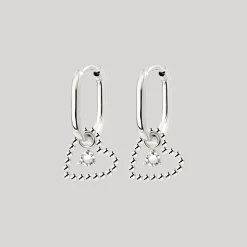 Heart of Gold Oval Hoop Set Baby Silber