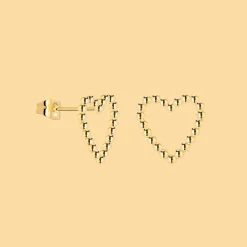Heart of Gold Studs Gold