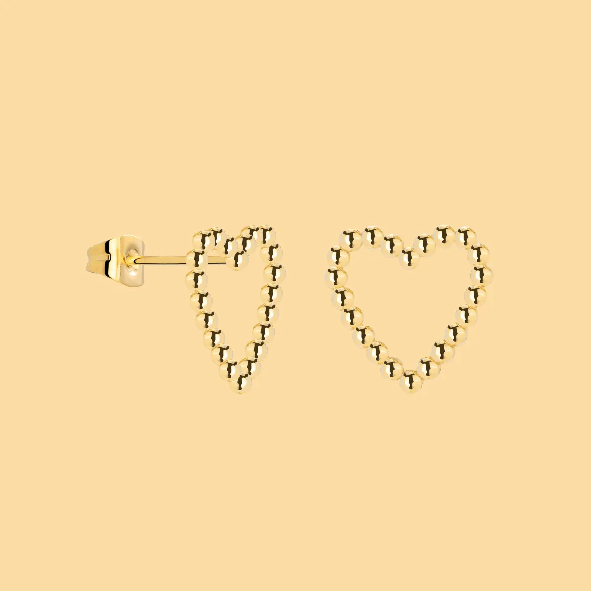 Heart of Gold Studs Gold