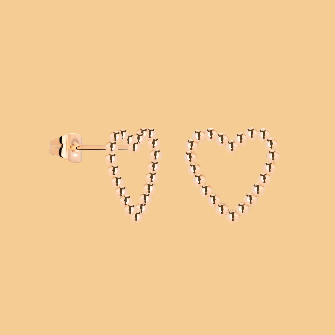 Heart of Gold Studs Roségold