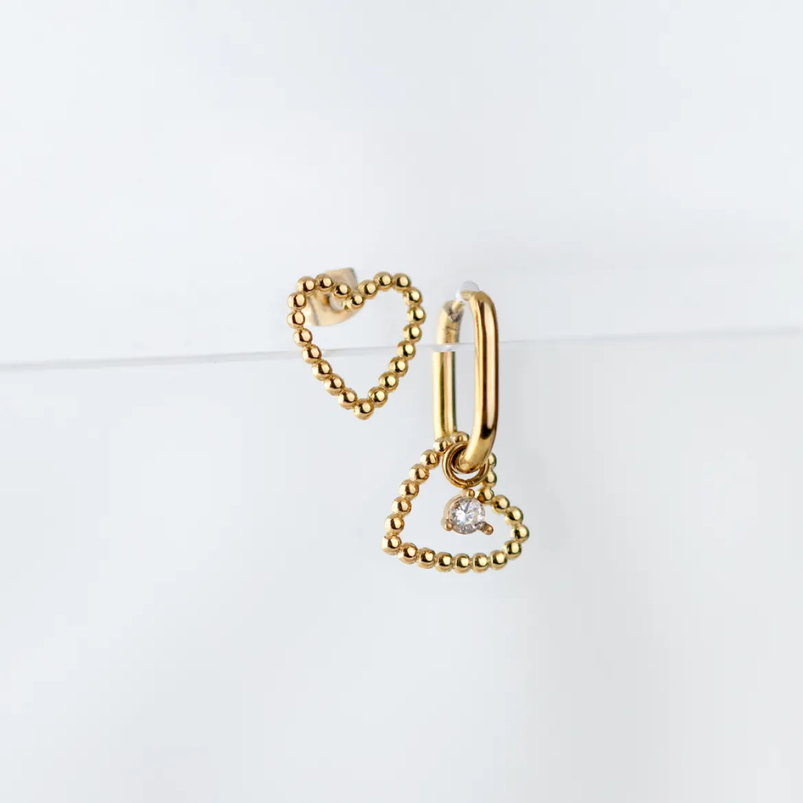 Heart of Gold Studs Roségold