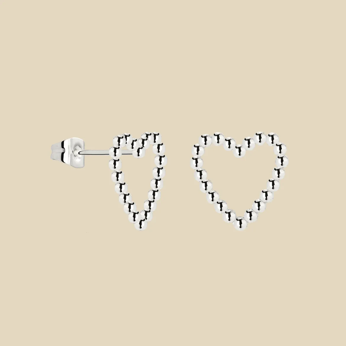 Heart of Gold Studs Silber