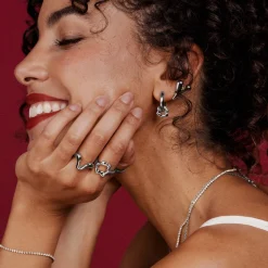 High 'n' Low Ring Silber