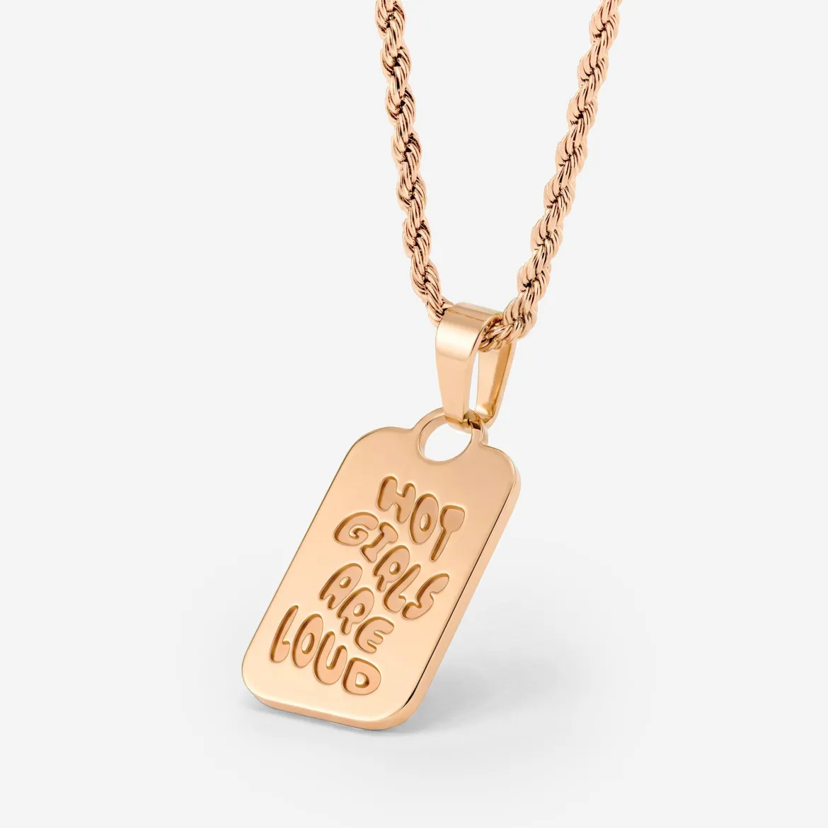 Hot girls are loud Necklace Roségold