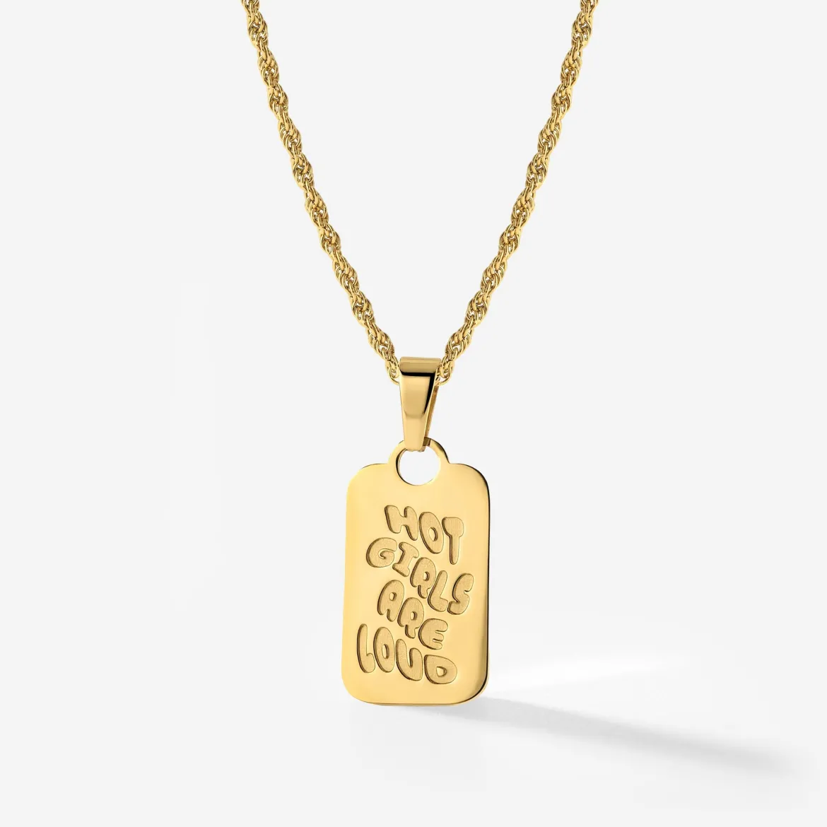 Hot girls are loud Necklace Gold