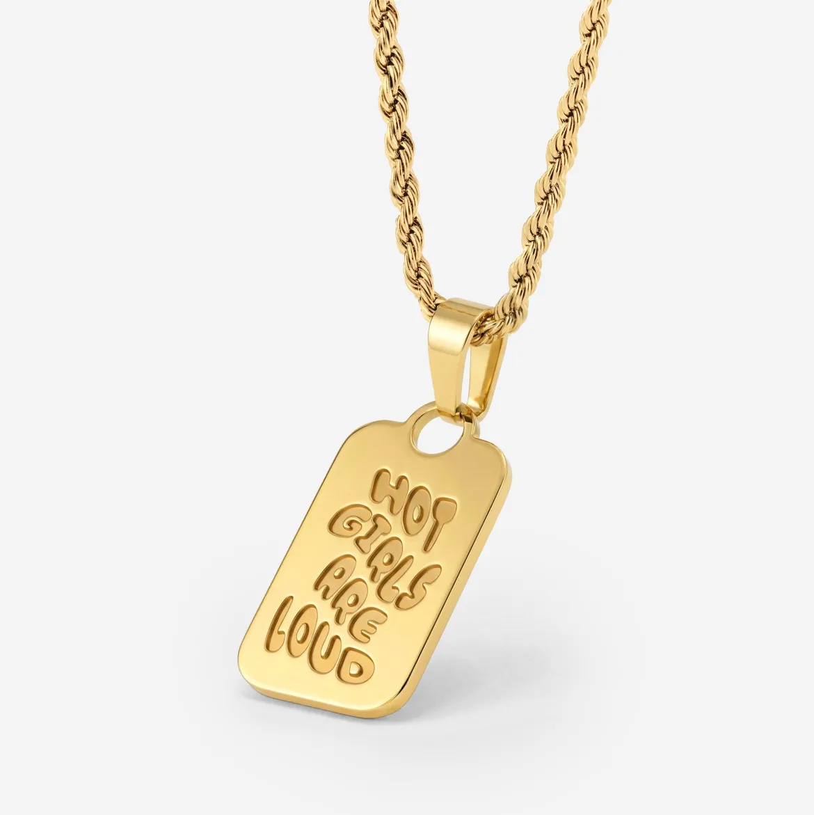 Hot girls are loud Necklace Gold