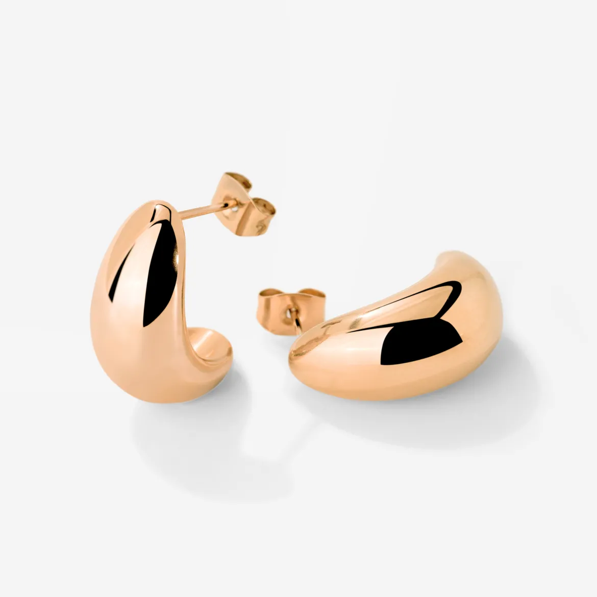 Huggie Studs Roségold