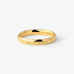 I am strong Ring Gold