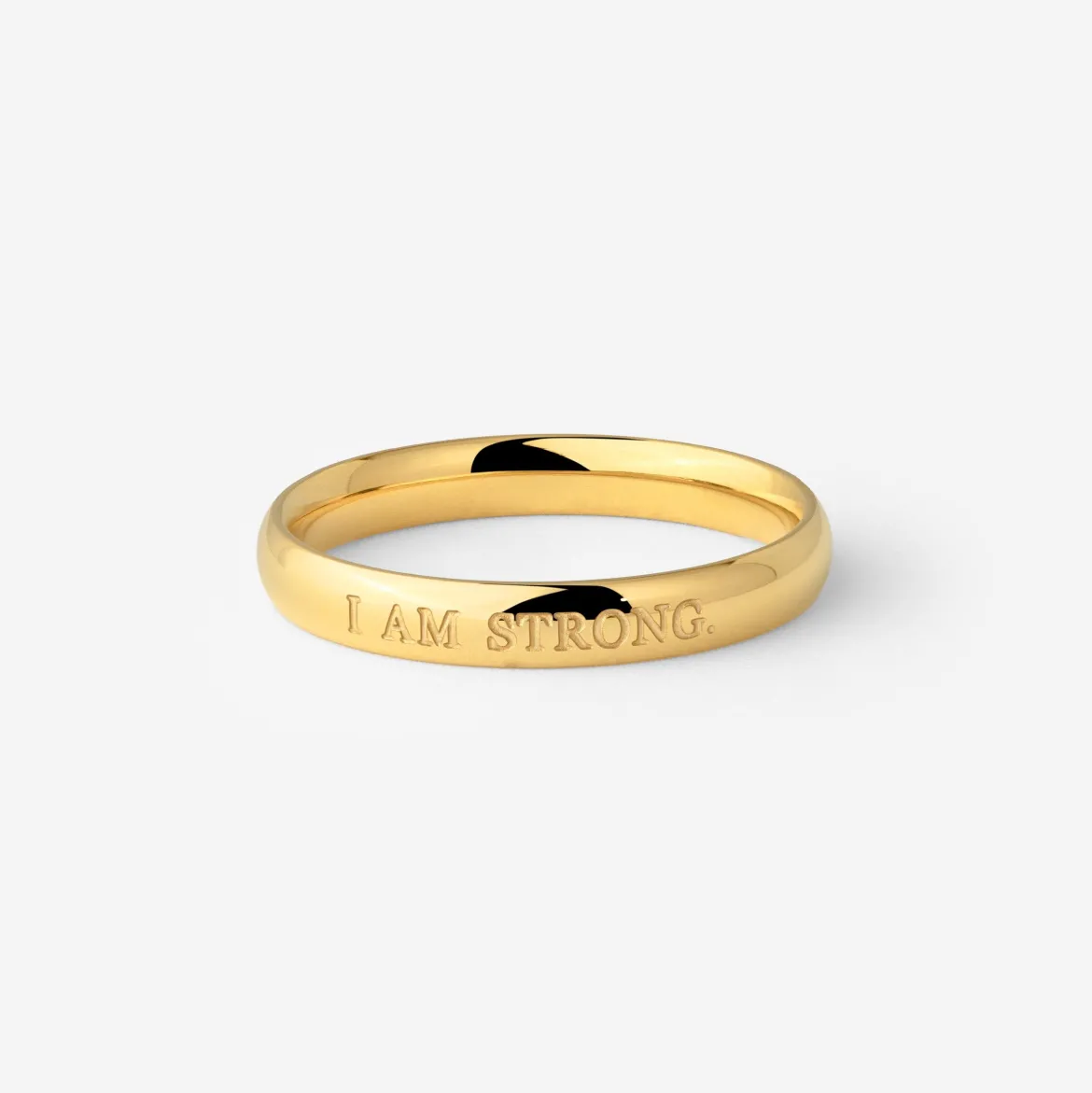 I am strong Ring Gold
