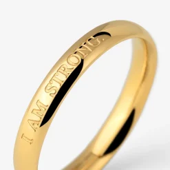 I am strong Ring Gold