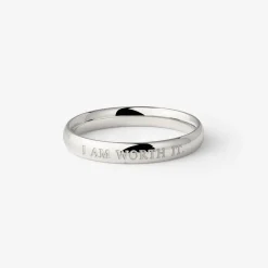 I am worth it Ring Silber