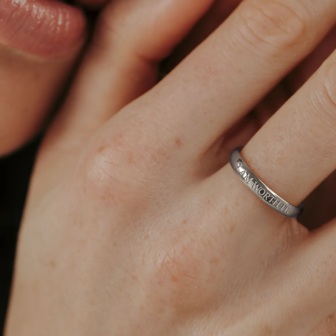 I am worth it Ring Silber